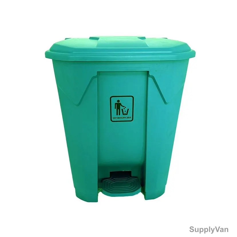 Akc Garbage Bin With Pedal, GC05G-68, Plastic, 68 Ltrs, Green