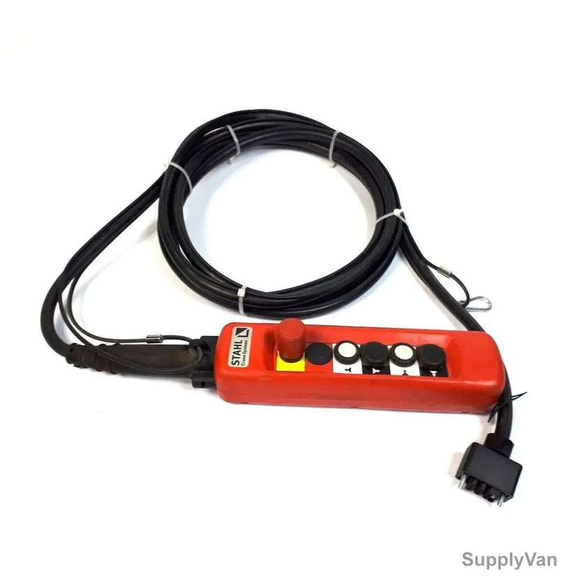 Stahl Crane Pendant Controller With Plug and Cable, STH-1202-021, IP65, Red — image 1