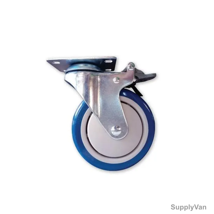 Swivel Caster Wheel, Polyurethane, 152MM Height x 30MM Width, 250 Kg Weight Capacity