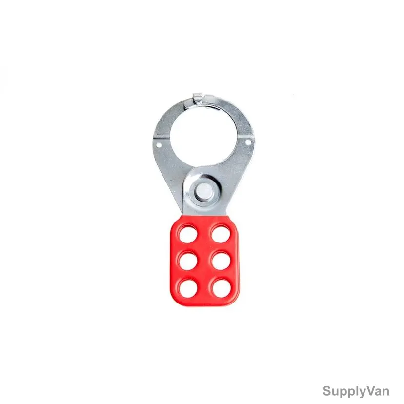 Loto-Lok Lockout Hasp, HSP-TAB-38, Steel, 38MM, Red