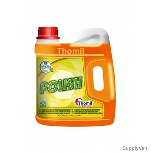 Thomil Polish Lubricant Collector for Wet Sweeping, TSMI010, Floral Scented, 4 Litre, Orange, PK4