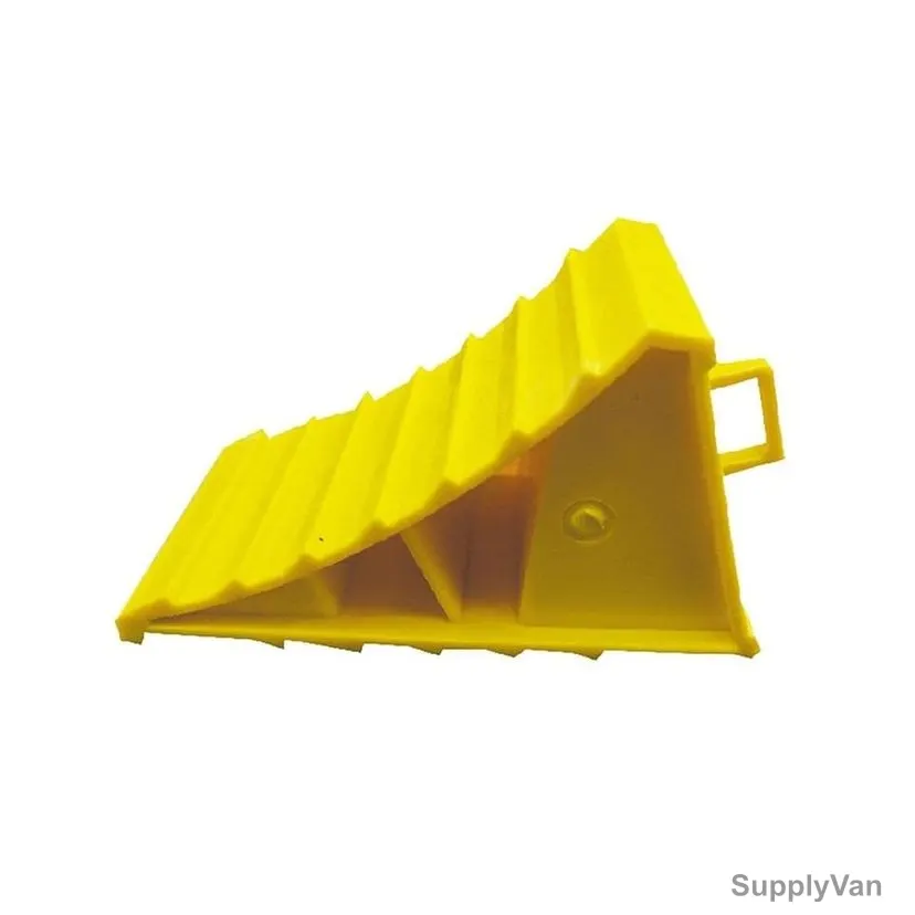 Wheel Chock, Plastic, S, 10CM Height x 10CM Width x 16CM Length, Yellow — image 1