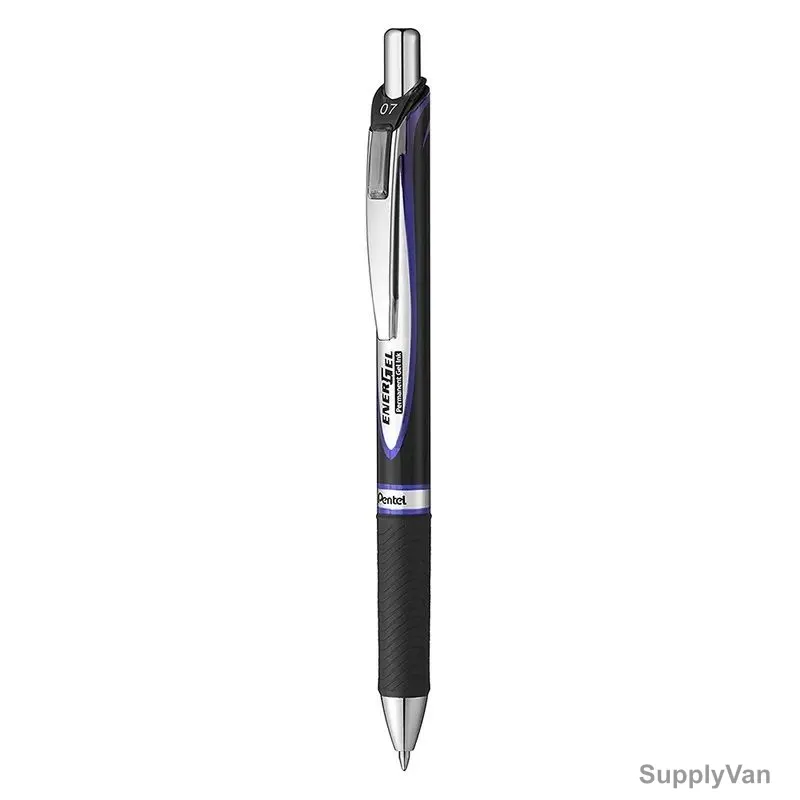 Pentel Energel Permanent Gel Roller Pen, PE-BLP77-VX, 0.7MM Tip, Violet, 12 Pcs/Pack