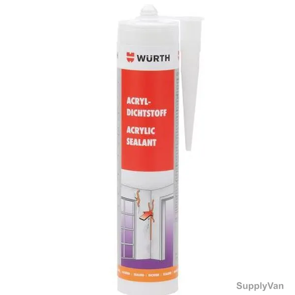 Wurth Acrylic Sealant, 0892122310, 310ML, White