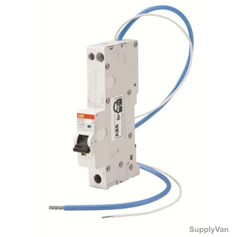 ABB Residual Current Circuit Breaker With Overcurrent Protection, DSE201-M-C10-AC100-N-Blue, Curve Type C, 1 + N, 10kA, 10A
