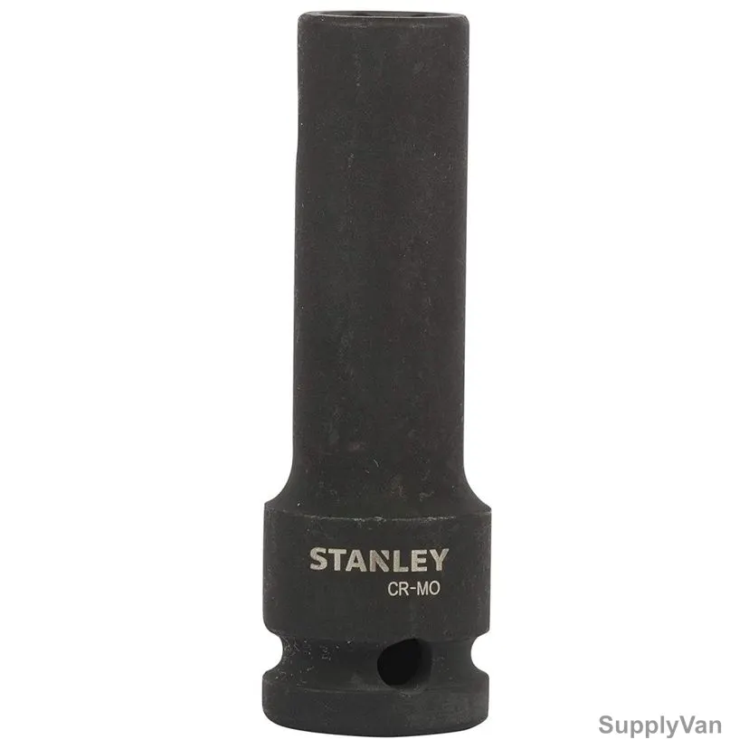 Stanley 6 Point Impact Deep Socket, STMT91396-8B, 1/2 Inch Drive, 27MM
