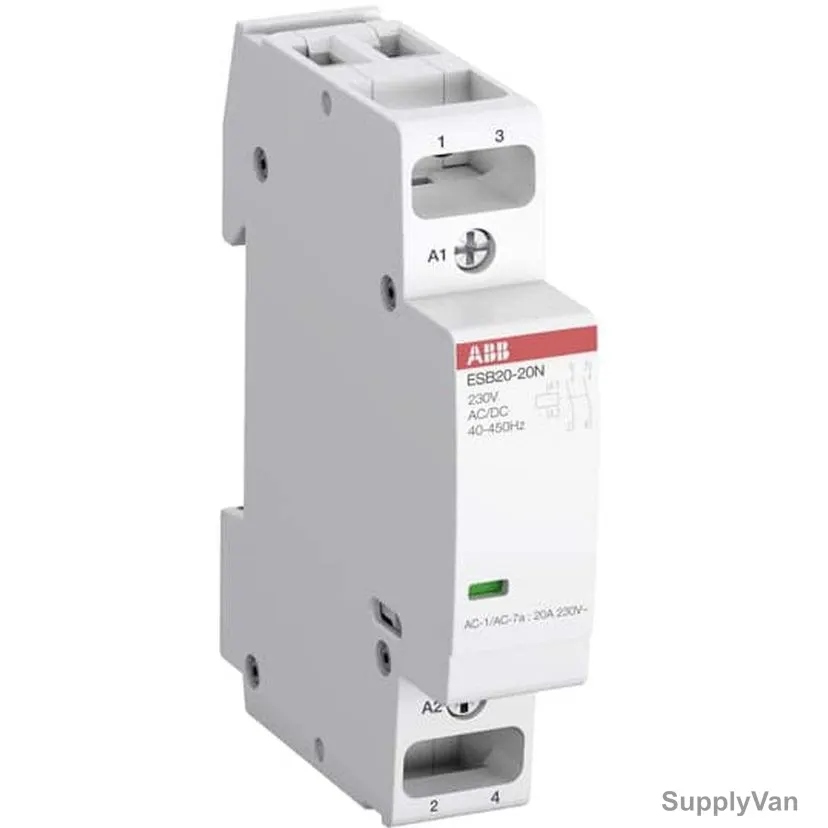 ABB Installation Contactor, ESB20-20N-06, 2 Pole, 20A