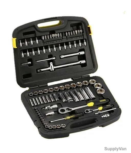 Stanley Metric Set Mechanic Tool Kit, 94-190, 1/4 and 1/2 Inch, 86Pcs