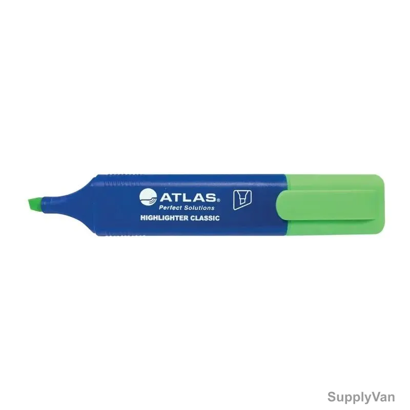 Atlas AS Marka Highlighter, AS-MH-GN, Green, 10 Pcs/Pack