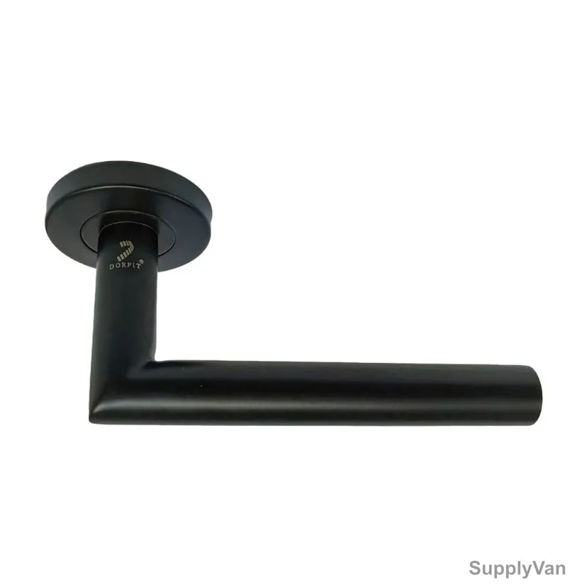 Dorfit Tubular Lever Handle, DTTH003-MB, Stainless Steel, 53MM Base Dia x 135MM Handle Length, Matt Black — image 1