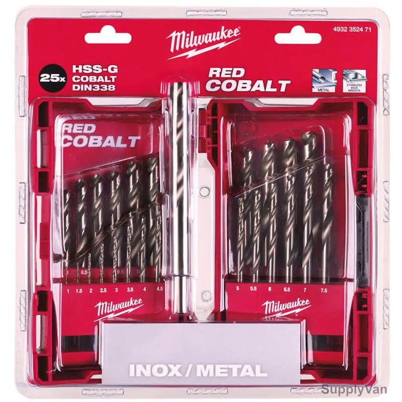 Milwaukee HSS-G Metal Drill Bit Set, 4932352471, 25 Pcs/Set — image 1