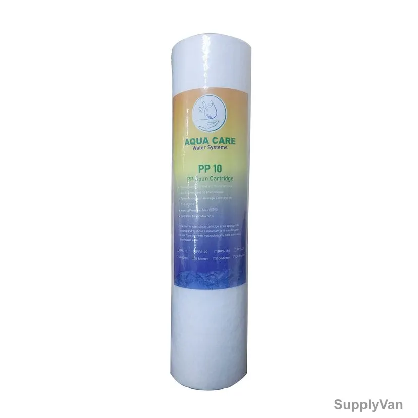 Aqua Care PP Spun Water Filter Cartridge, PP10, 5 Micron, 2.5 Inch Dia, 10 Inch Length