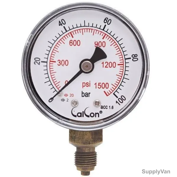 Calcon Pressure Gauge, CC10A, 50MM, 1/8 Inch, BSP, 0-100 Bar — image 1