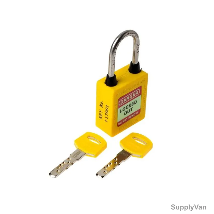 Loto-Lok Three Point Traceability Padlock, 3PTPYKDR40, Nylon and Stainless Steel, 40 x 5MM, Yellow