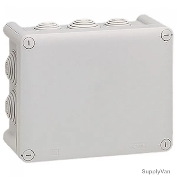Legrand Plexo Box, 92042, PVC, 10 Glands, IK07, IP55, 155MM Length x 110MM Width x 74MM Height