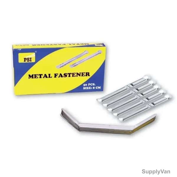 PSI Paper File Fastener, PSFSYL1903, Metal, 8CM, Silver, 50 Pcs/Pack — image 1