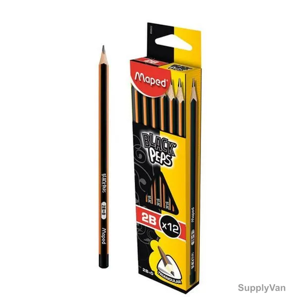 Maped HB Pencil In Box, MD-850022, Black'Peps, Black, 12 Pcs/Pack
