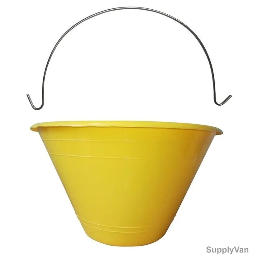 Macoma Regular Duty Bucket, BKT21, Plastic, Yellow, 12 Pcs/Pack