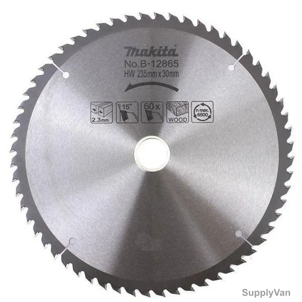 Makita Circular Saw Blade, B-12865, 235x30MM, 60 Teeth