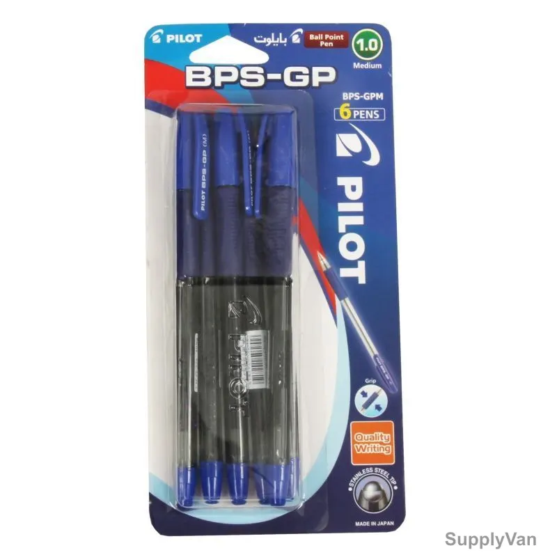 Pilot Ballpoint Pen, BPS-GPM-BT6, 1MM, PK6