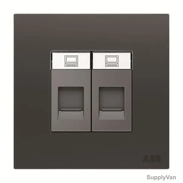 ABB Data Socket, AM32944-SB, Millenium, 2 Gang, RJ45