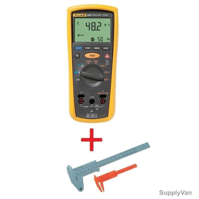 Fluke Insulation Resistance Tester 1507 w/ 2 Plastic Vernier Calipers Free