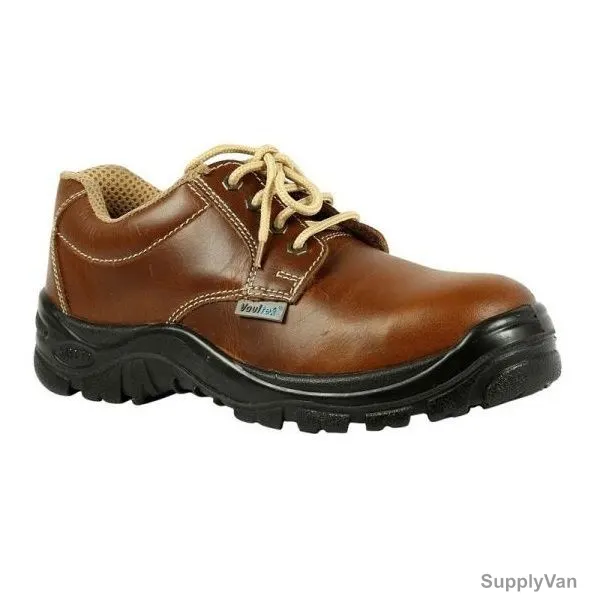 Vaultex Steel Toe Safety Shoes, SGT, Size38, Brown, Low Ankle