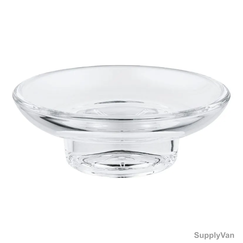 Grohe Wall Mounted Glass Soap Dish, 40368001, Essentials, 110 x 39CM, Starlight Chrome Finish