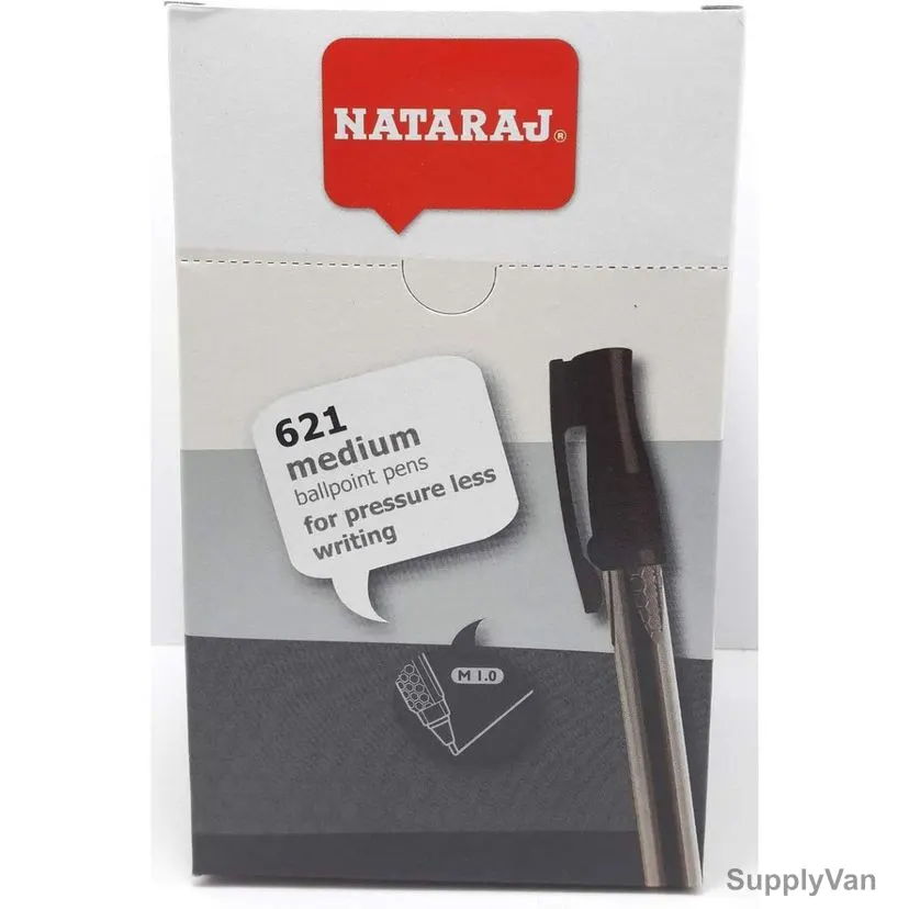 Nataraj Ballpoint Pen, NATRJBK50, 1MM, Black, 50 Pcs/Pack