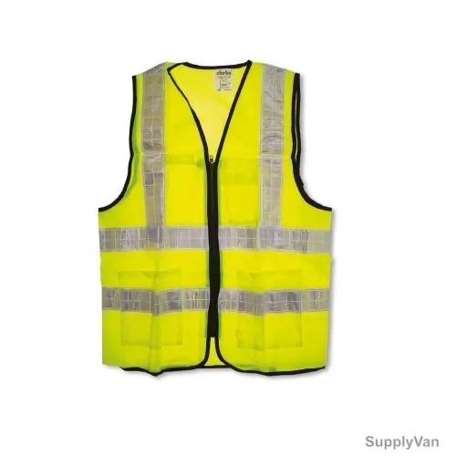 Clarke Safety Jacket, SJY2XLC, 100% Polyester, 3 Pockets, 2XL, Yellow