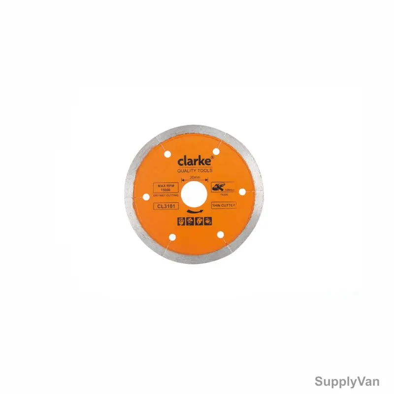 Clarke Thin Tile Diamond Cutting Blade, CL3101, 4 Inch