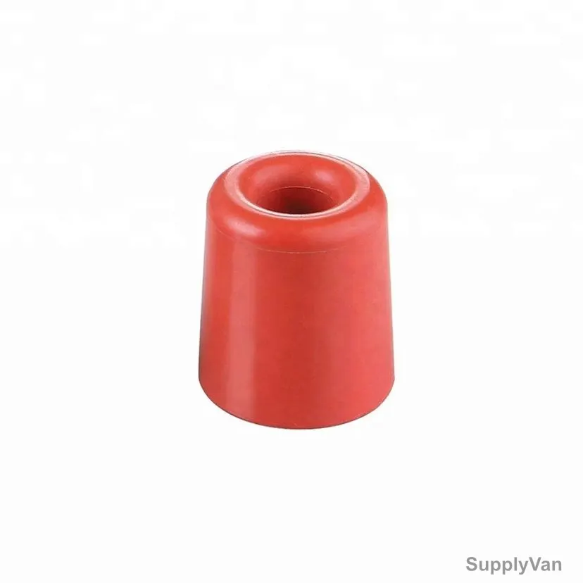Door Stopper, 1-1/2 Inch, Rubber, Red