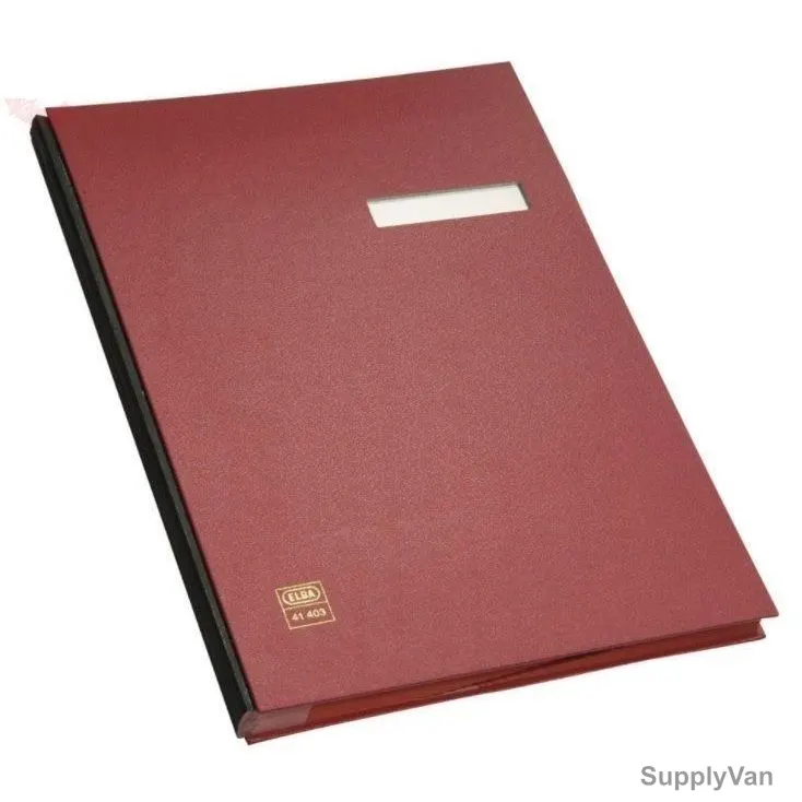 Elba Signature Folder With 20 Compartments, 41403, Plastic, A4, Red