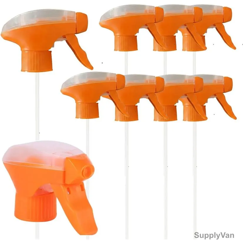Swish Super Heavy Duty Professional Spray Bottle Trigger Head, Ts-28410, HDPE, Orange, 8 Pcs/Pack