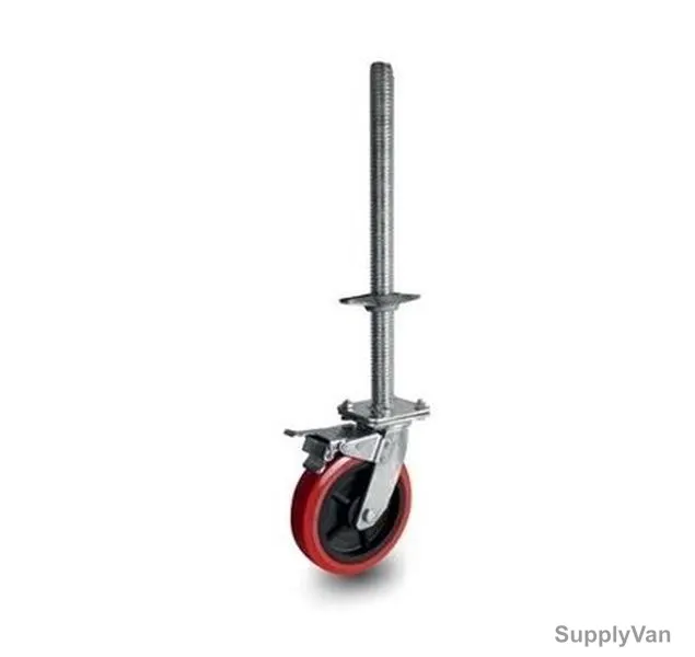 NSF Germany Scaffolding Wheel With Threaded Rod, 086500, Heavy Duty, 20CM, 350KG