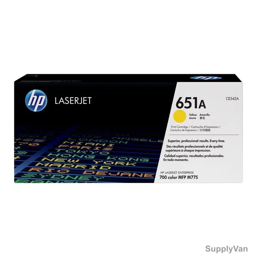 HP Original LaserJet Toner Cartridge, CE342A, 651A, Yellow — image 1
