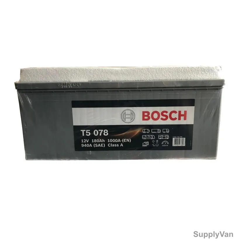 Bosch T5 078 Starter Battery, 0092T50780, 12V, 180Ah, 1000A