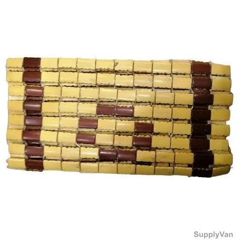 Flak Type B Wood Beaded Seat Cushion, Cream — image 1