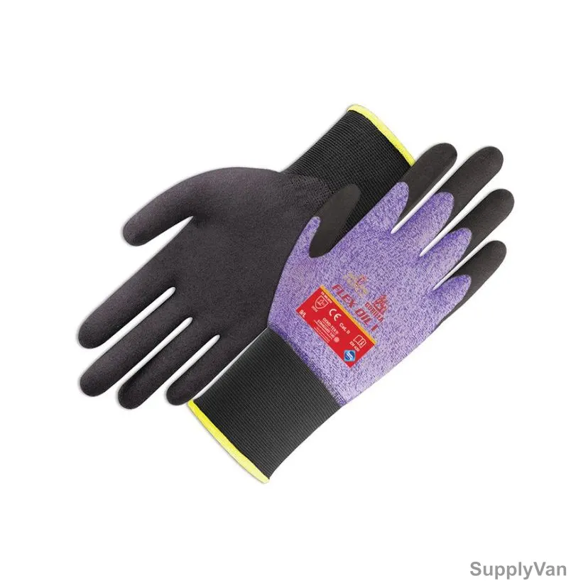 Empiral HPT Coated Gloves, Gorilla Flex Oil I, M, Purple/Black