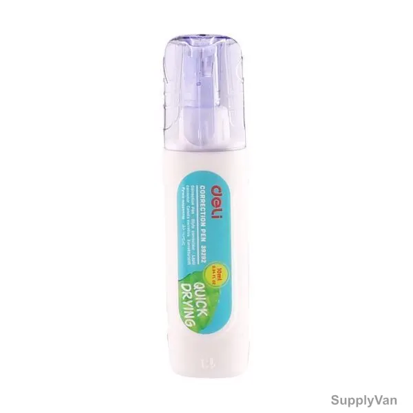 Deli Correction Pen, E39292, 10ML, White