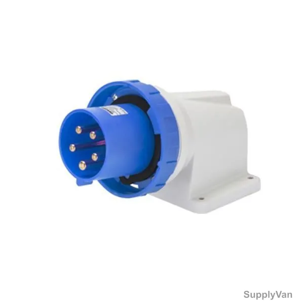 Gewiss 90 Deg Surface Mounting Socket Inlet, GW61448, IP67, 63A, 2P+E