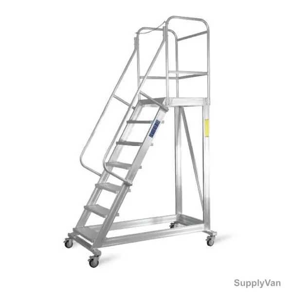 Topman Rolling Staircase, RSAL7, Aluminium, 6+1 Steps