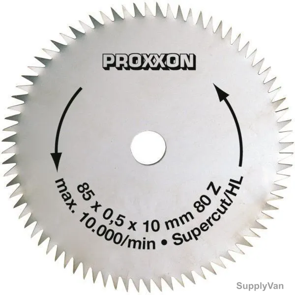 Proxxon Cut Saw Blade, 28731, 85x10MM, 80Teeth