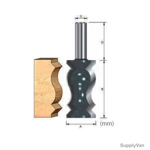 Makita Crown Molding Bit, D-13817, 31.8x57.1MM