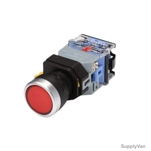 Warrior On-Off Latching Push Button Switch, 400V, 10A, Red
