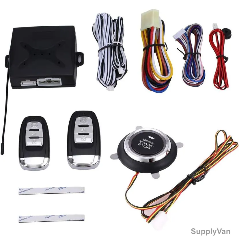 Car SUV Keyless Entry With Alarm System and Push Button Starter, 9 Pcs/Set