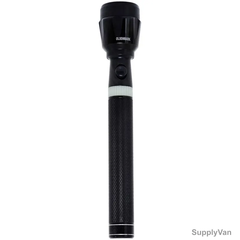 Olsenmark Rechargeable LED Flashlight, OMFL2573, AA Ni-CD, 211MM, Black