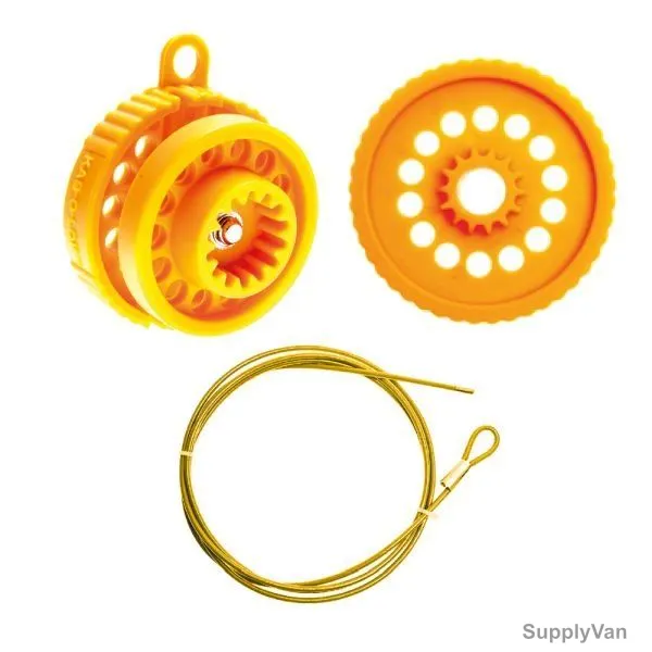 Kab-O-Lok Cable Lockout Set, 39269099, 2 Mtrs, Yellow, 3 PCS/Set