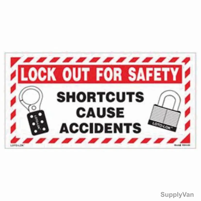 Loto-Lok Lockout Tagout Sticker, RBH-06, Vinyl, Horizontal, 150 x 300MM
