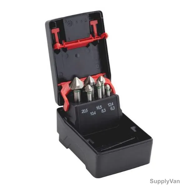 Wurth Green-Ring Conical Countersink Drill Set, 0694019006, HSCo, 6 Pcs/Set — image 1